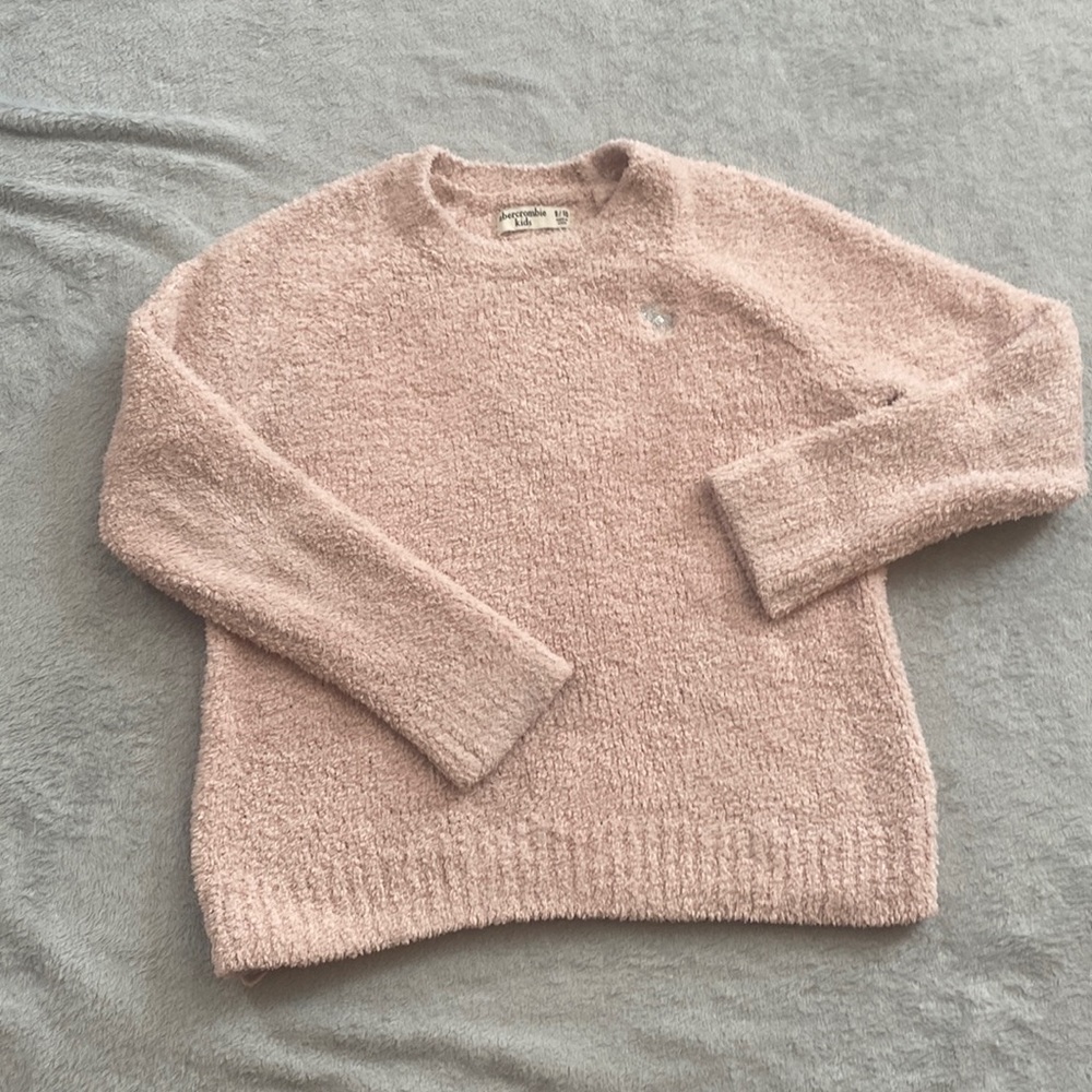 pink fluffy sweater